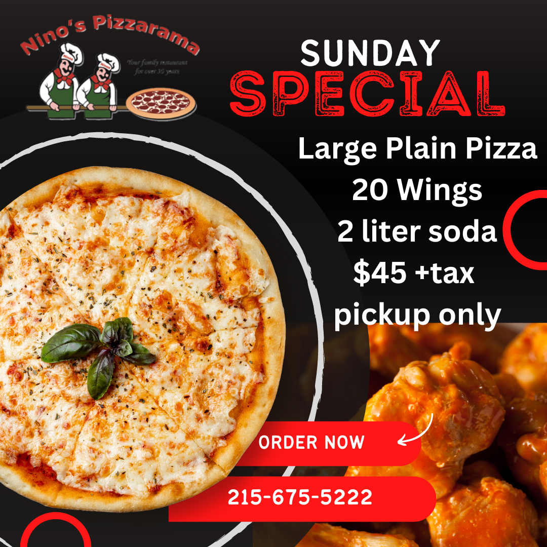 Nino's Pizzarama – Horsham PA – Willow Grove PA - We offer the largest ...